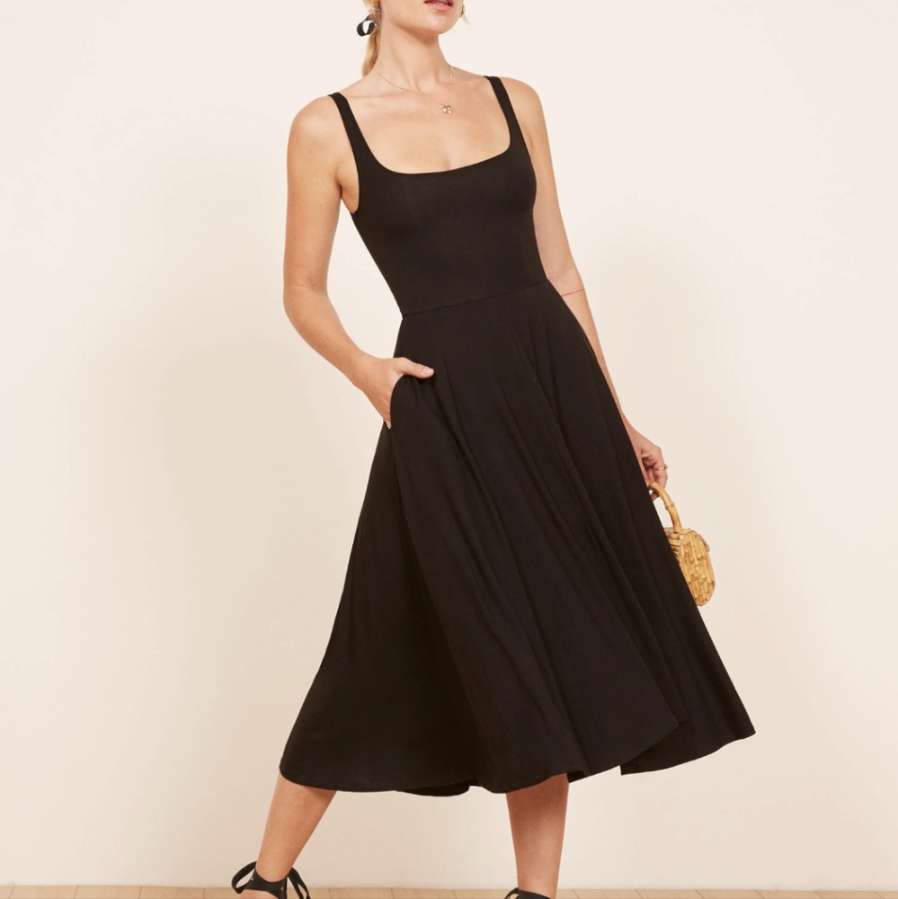 Reformation Rou Dress Black XS